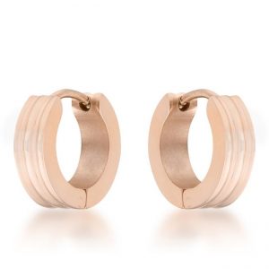 Marlene Rose Gold Stainless Steel Small Hoop Earrings
