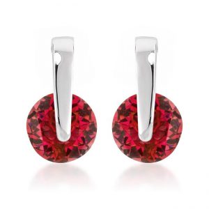 Red CZ Elegance Earrings